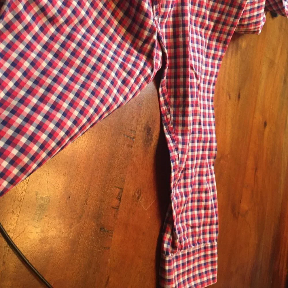 J Crew Gingham flex casual shirt NWOT